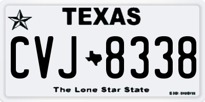 TX license plate CVJ8338