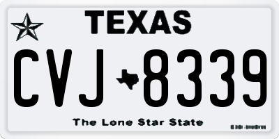 TX license plate CVJ8339