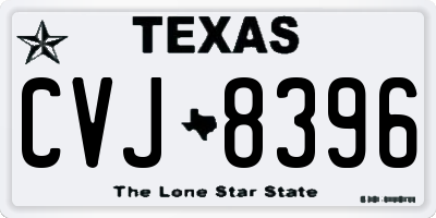 TX license plate CVJ8396