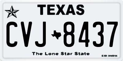 TX license plate CVJ8437