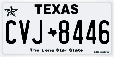 TX license plate CVJ8446