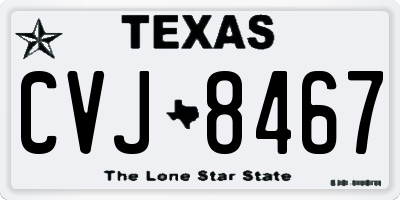 TX license plate CVJ8467