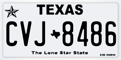 TX license plate CVJ8486