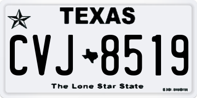 TX license plate CVJ8519