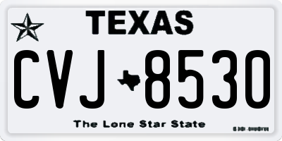 TX license plate CVJ8530