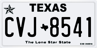 TX license plate CVJ8541