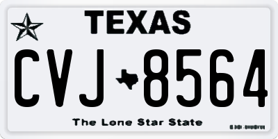 TX license plate CVJ8564