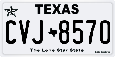 TX license plate CVJ8570