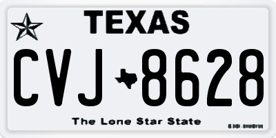 TX license plate CVJ8628