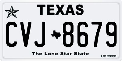 TX license plate CVJ8679