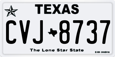 TX license plate CVJ8737