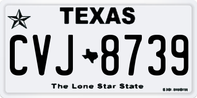 TX license plate CVJ8739