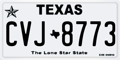 TX license plate CVJ8773