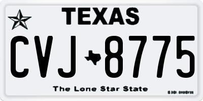 TX license plate CVJ8775