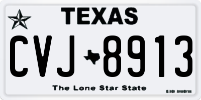 TX license plate CVJ8913