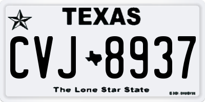 TX license plate CVJ8937