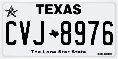 TX license plate CVJ8976