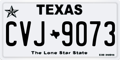 TX license plate CVJ9073