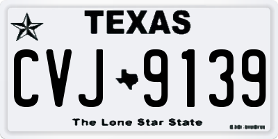 TX license plate CVJ9139