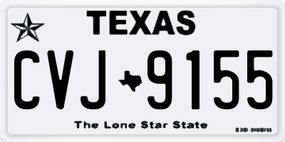 TX license plate CVJ9155