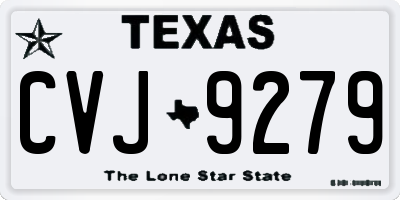 TX license plate CVJ9279