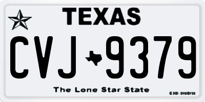 TX license plate CVJ9379