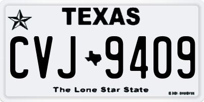 TX license plate CVJ9409