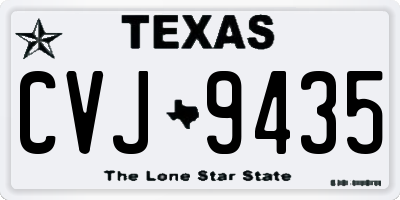 TX license plate CVJ9435