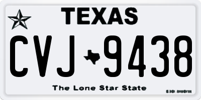 TX license plate CVJ9438