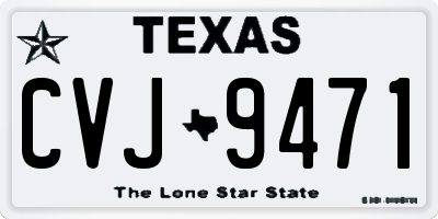 TX license plate CVJ9471