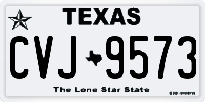 TX license plate CVJ9573