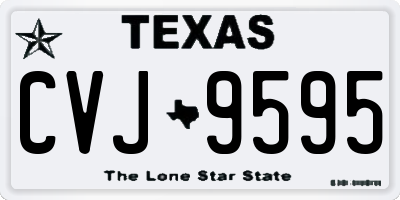 TX license plate CVJ9595