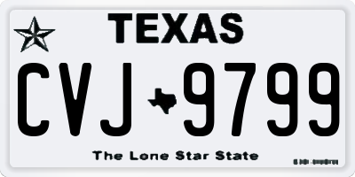 TX license plate CVJ9799