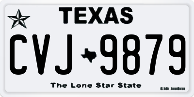 TX license plate CVJ9879