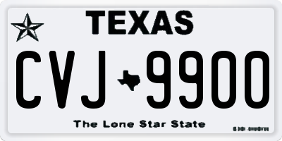 TX license plate CVJ9900