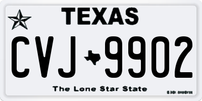 TX license plate CVJ9902