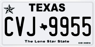 TX license plate CVJ9955