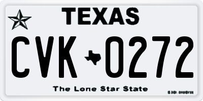 TX license plate CVK0272