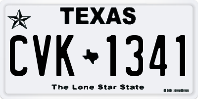 TX license plate CVK1341