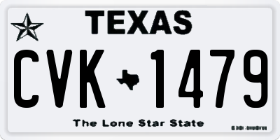 TX license plate CVK1479