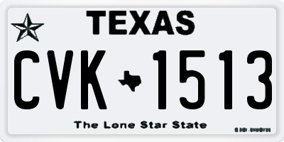 TX license plate CVK1513