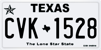 TX license plate CVK1528