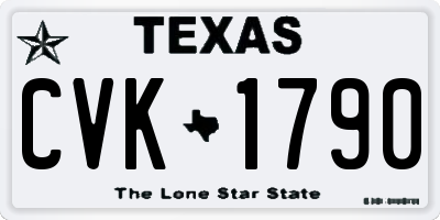 TX license plate CVK1790