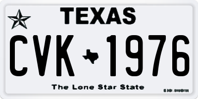 TX license plate CVK1976