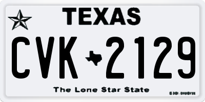 TX license plate CVK2129