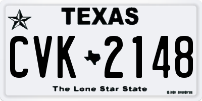 TX license plate CVK2148