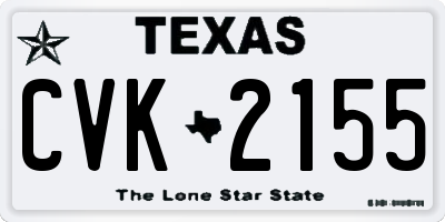 TX license plate CVK2155