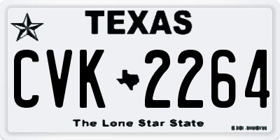 TX license plate CVK2264