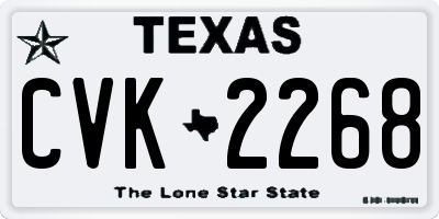 TX license plate CVK2268