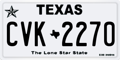 TX license plate CVK2270